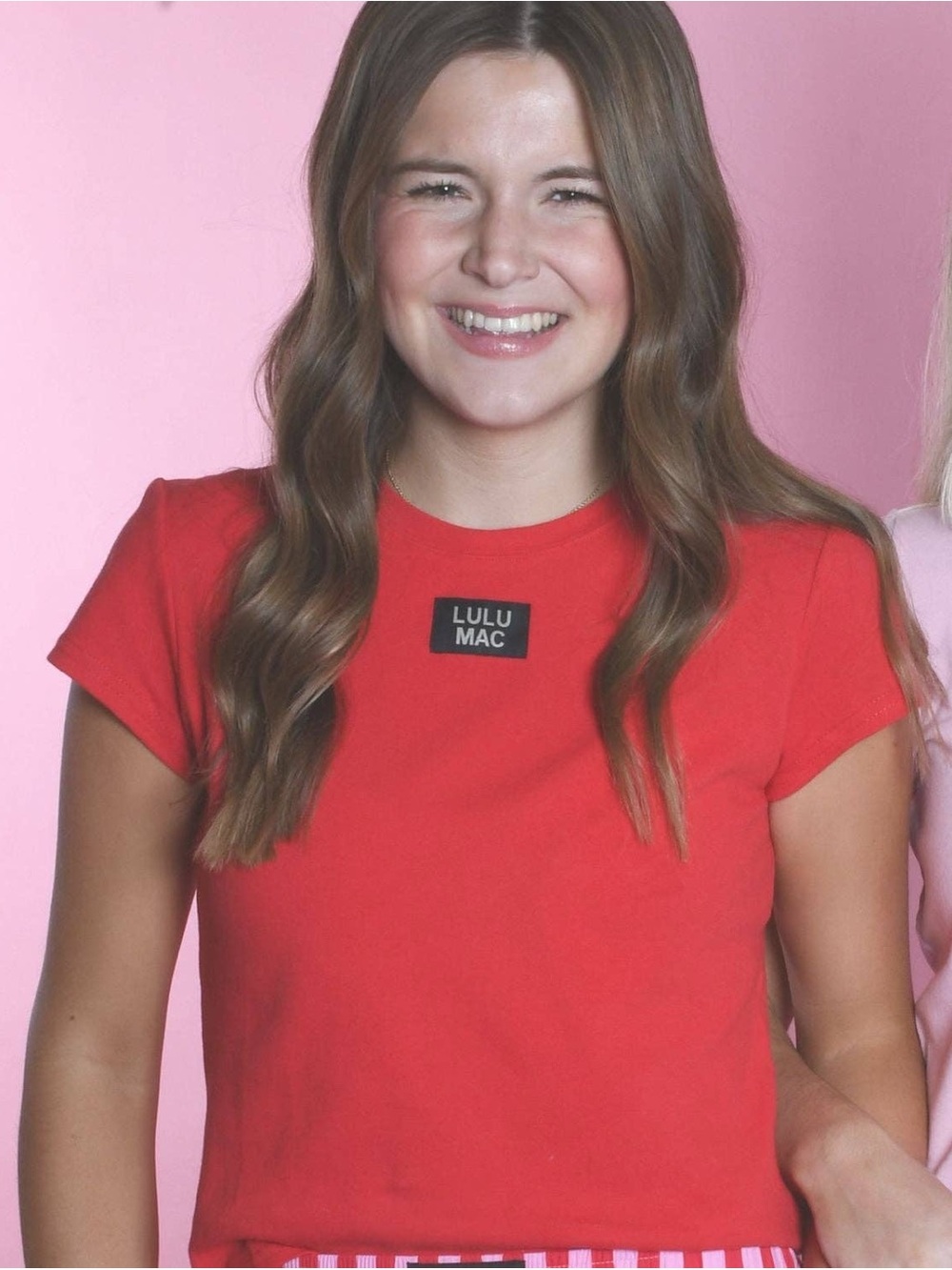 Lulu Mac Red Baby Doll Short Sleeve Top